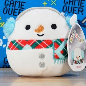 Squishmallow Manny the Snowman 4.5" UltraSoft Stuffed Christmas Plush Toy NWT